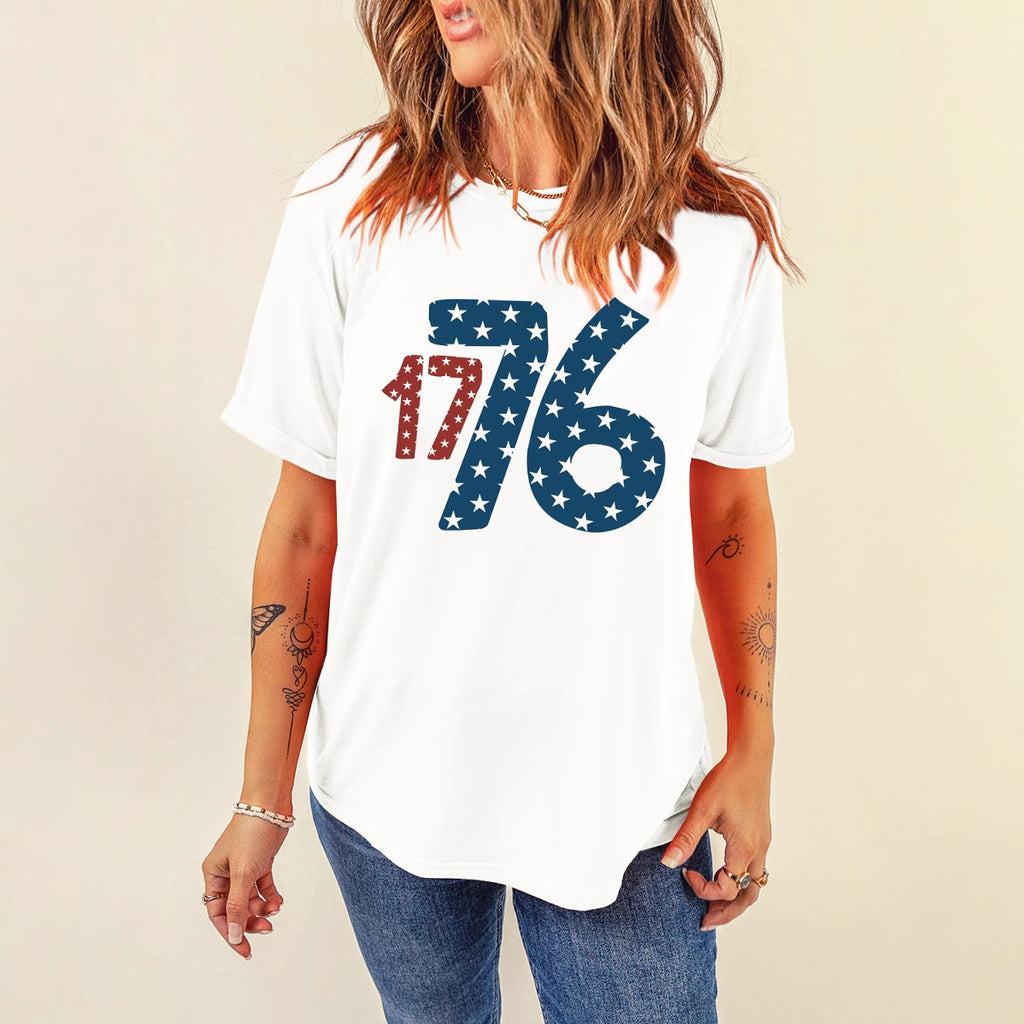 Summer Hot Sale Independence Day T-shirt Cotton