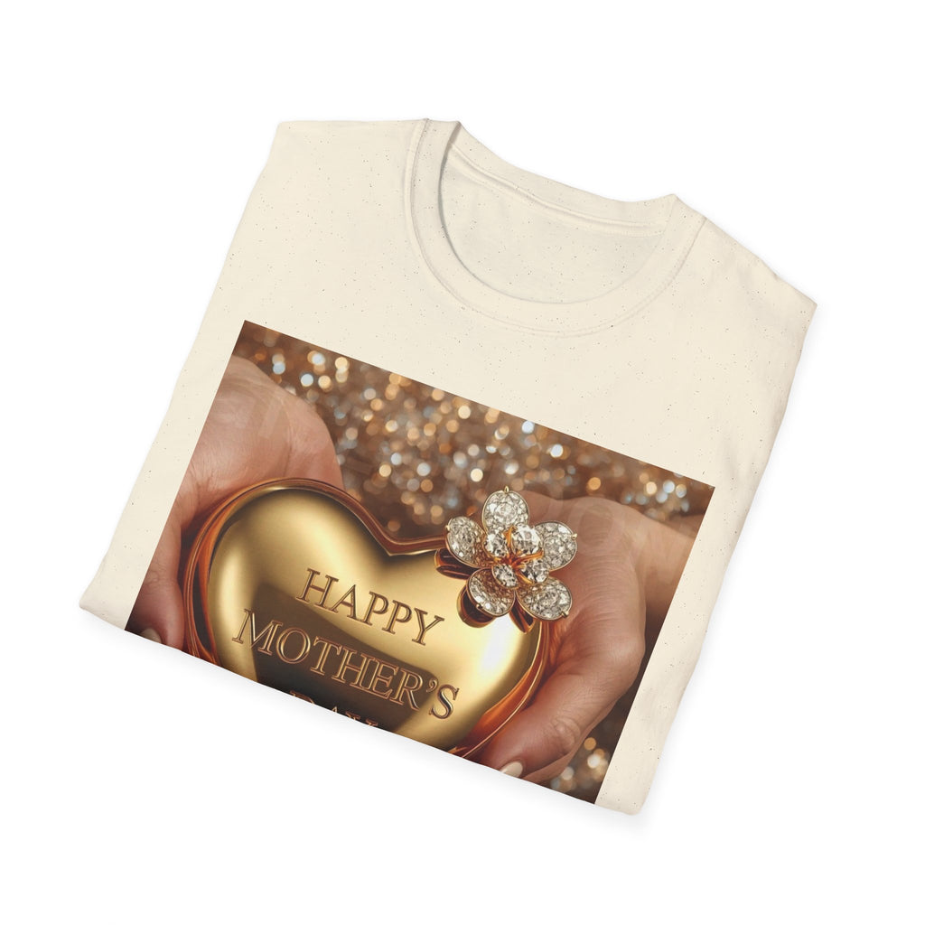 Mother's Day Heart T-Shirt — Happy Mother's Day Gold Heart Design
