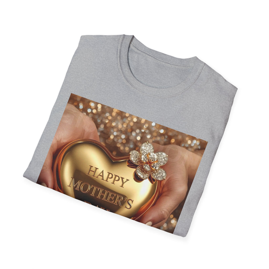 Mother's Day Heart T-Shirt — Happy Mother's Day Gold Heart Design