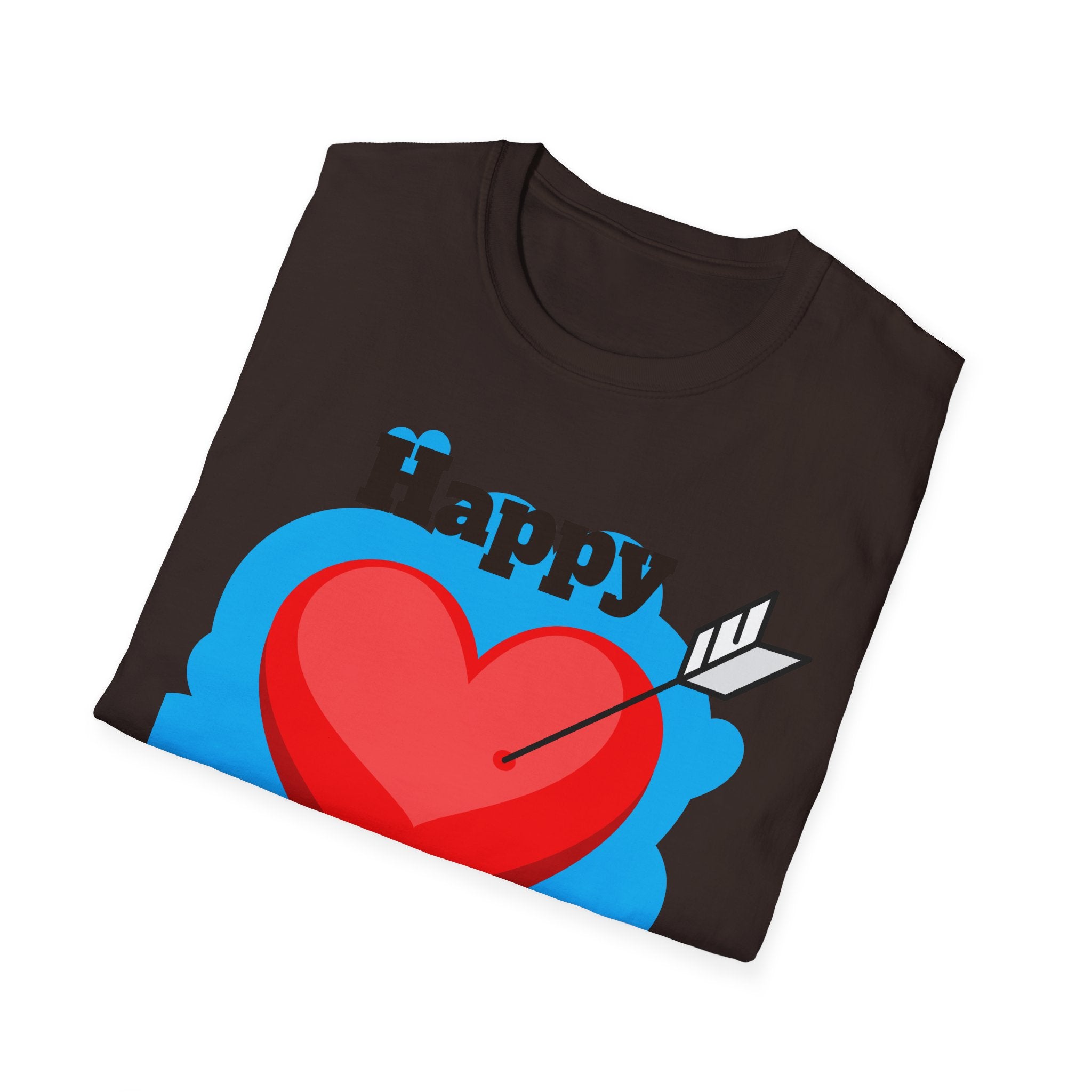 Mother's Day T-Shirt – 'Happy Mother's Day' Heart Arrow Design (Back: I Love You Mommy)
