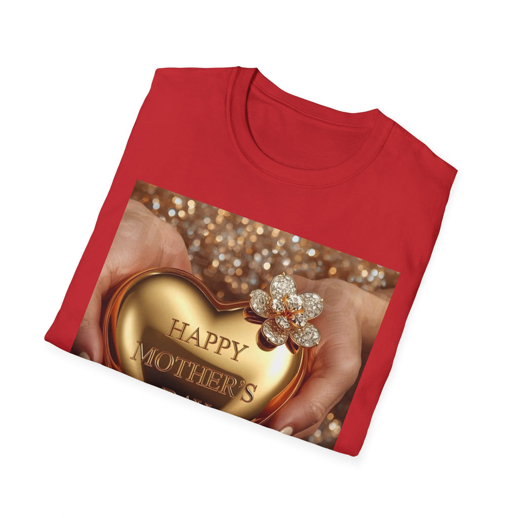 Mother's Day Heart T-Shirt — Happy Mother's Day Gold Heart Design