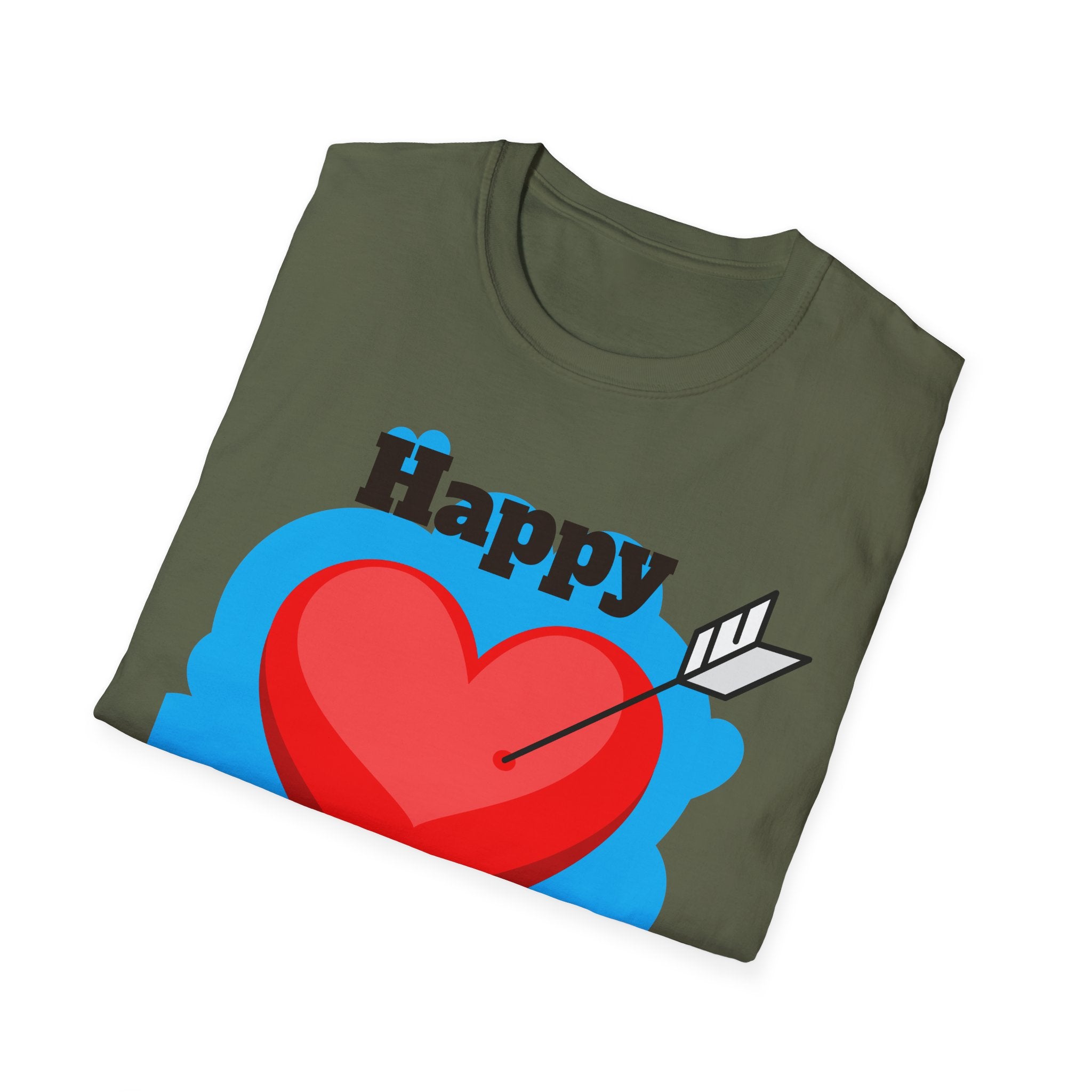 Mother's Day T-Shirt – 'Happy Mother's Day' Heart Arrow Design (Back: I Love You Mommy)