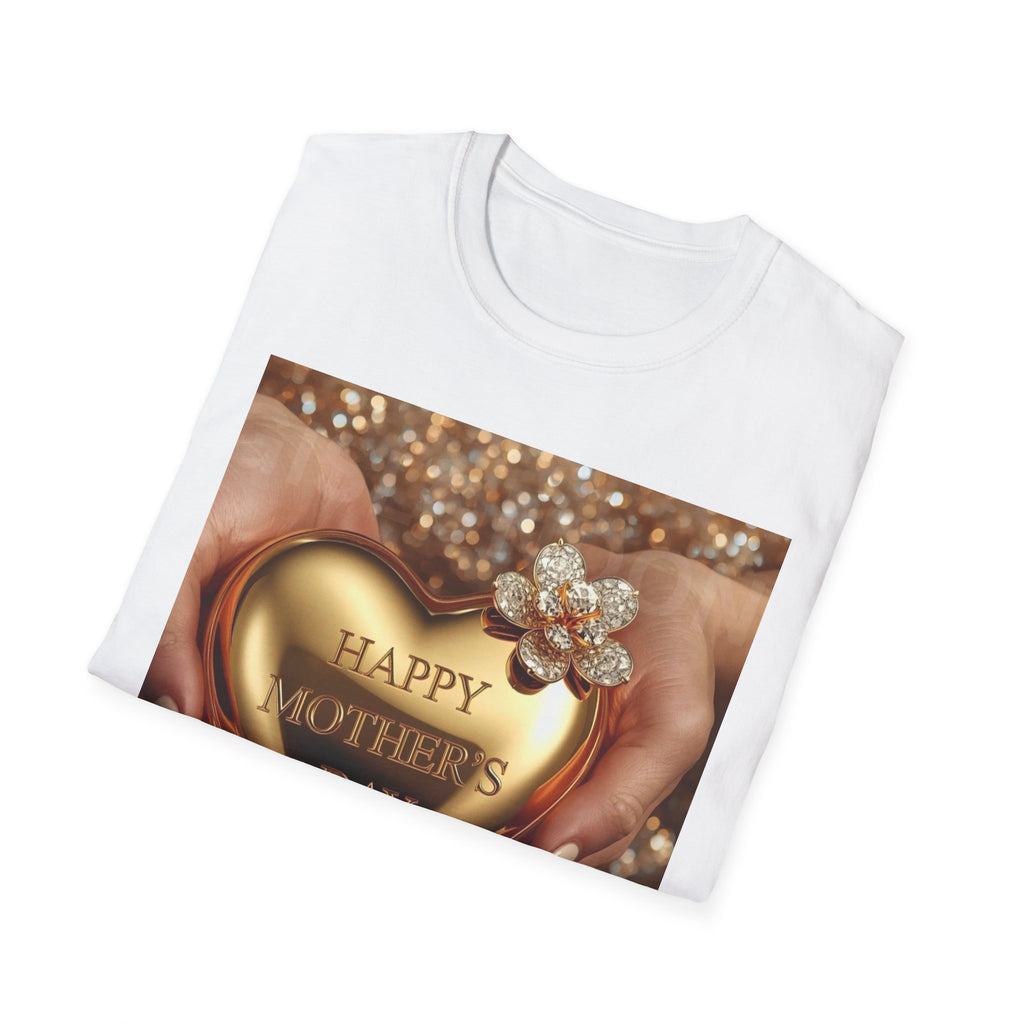 Mother's Day Heart T-Shirt — Happy Mother's Day Gold Heart Design