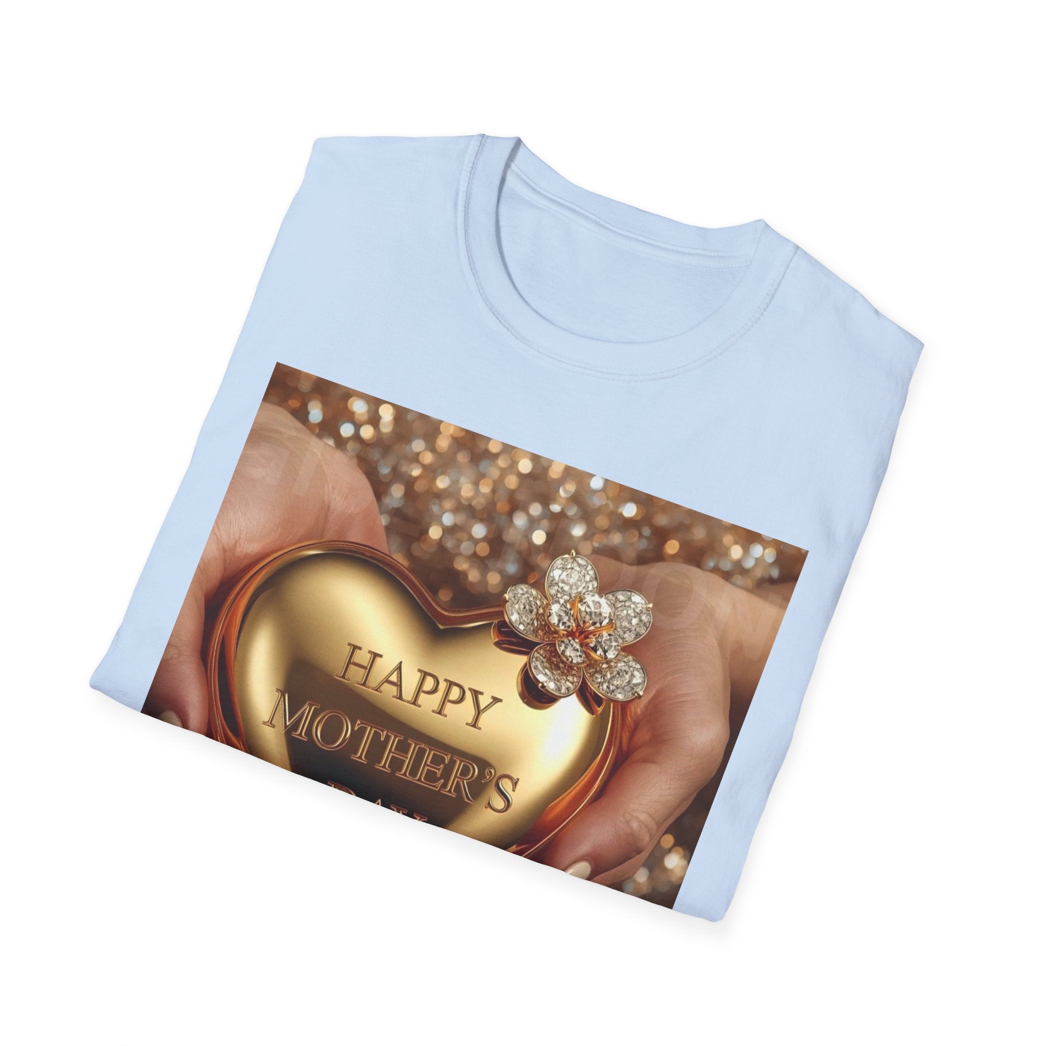 Mother's Day Heart T-Shirt — Happy Mother's Day Gold Heart Design
