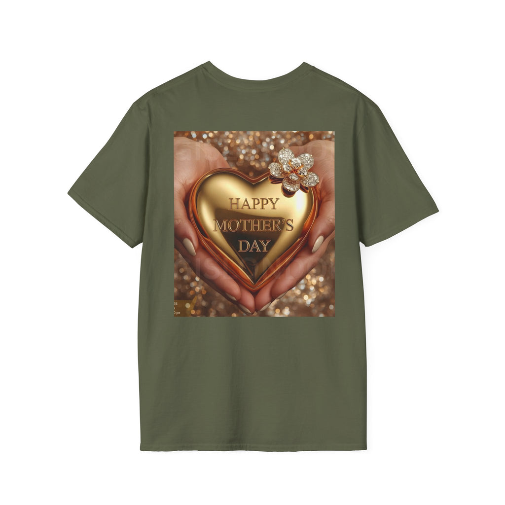 Mother's Day Heart T-Shirt — Happy Mother's Day Gold Heart Design