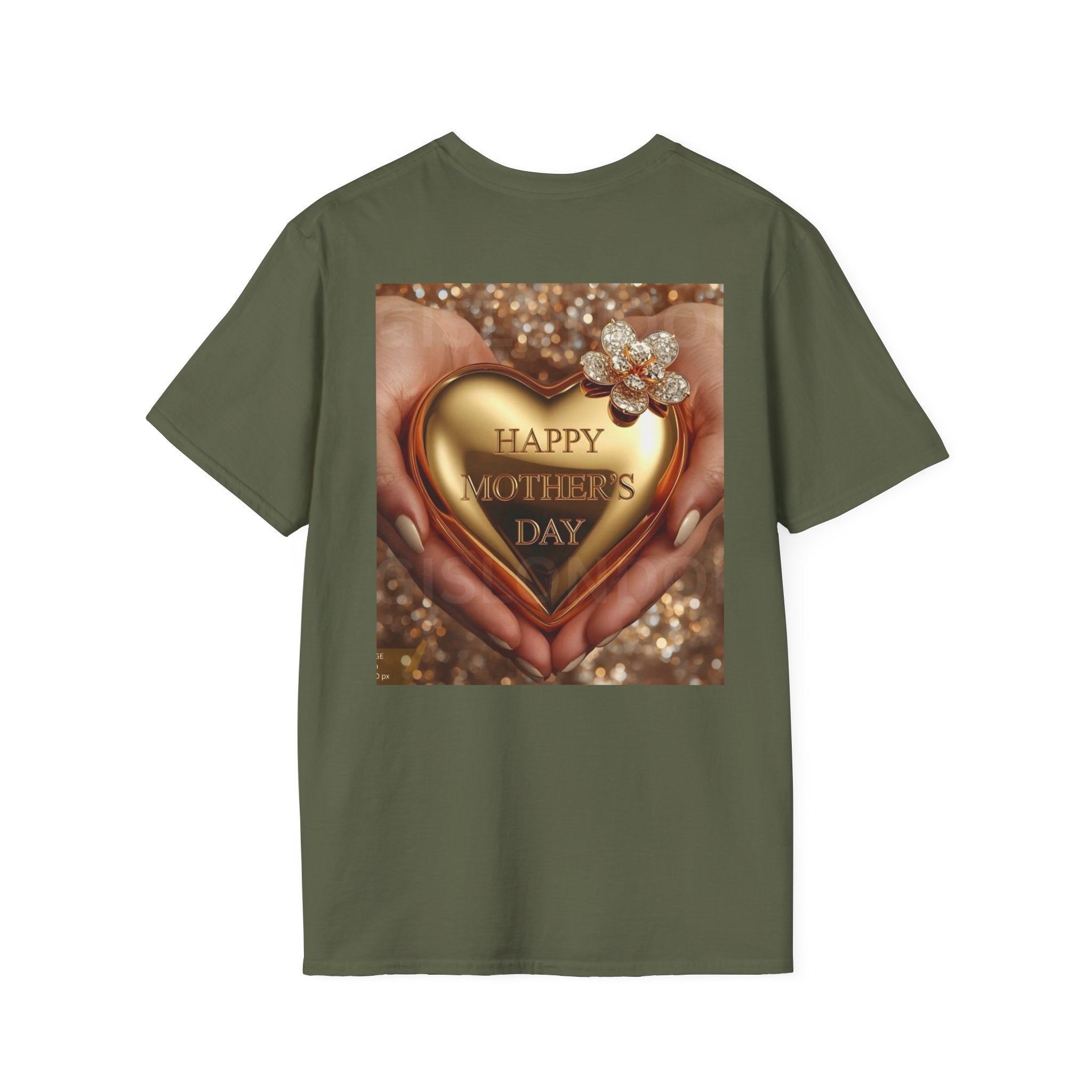 Mother's Day Heart T-Shirt — Happy Mother's Day Gold Heart Design