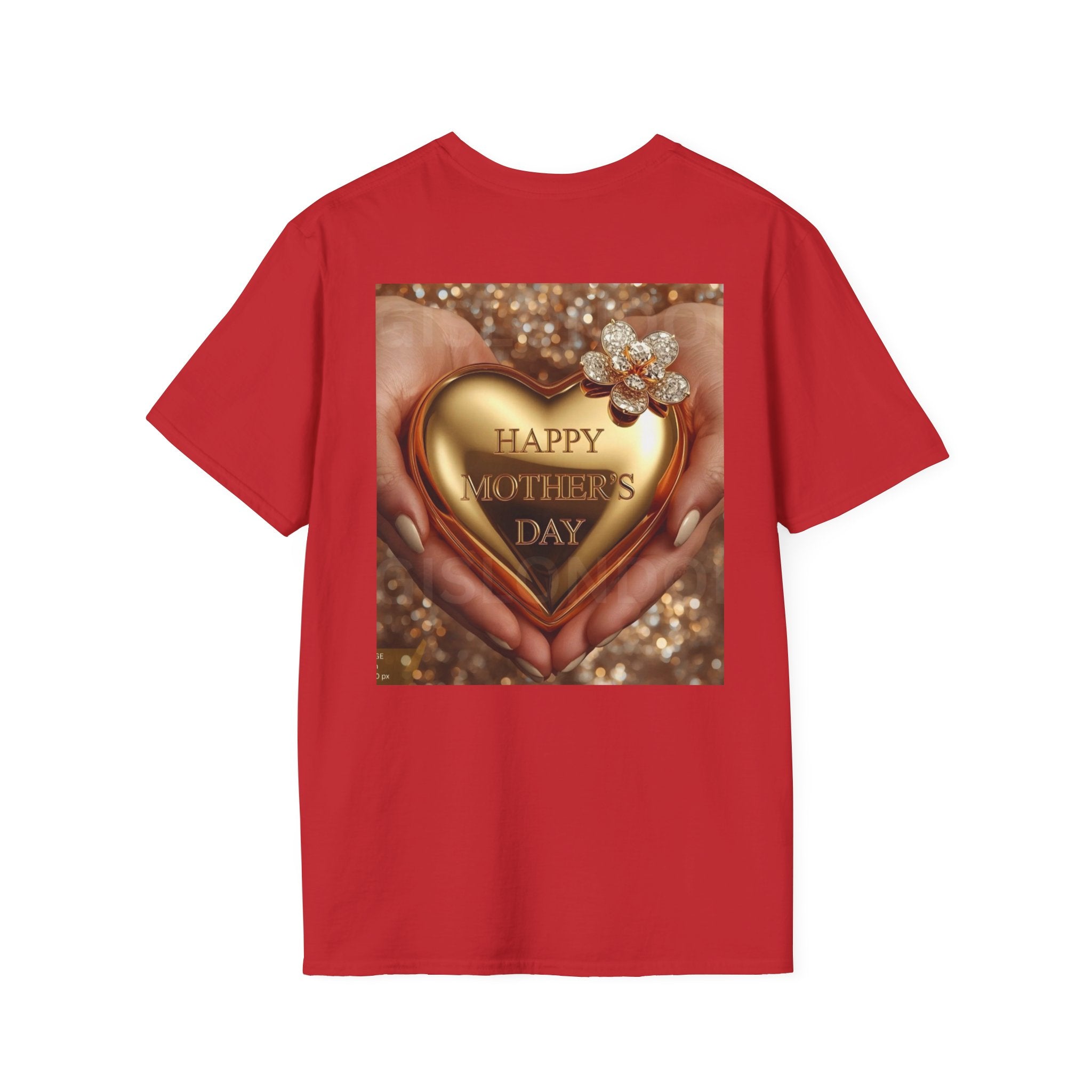 Mother's Day Heart T-Shirt — Happy Mother's Day Gold Heart Design