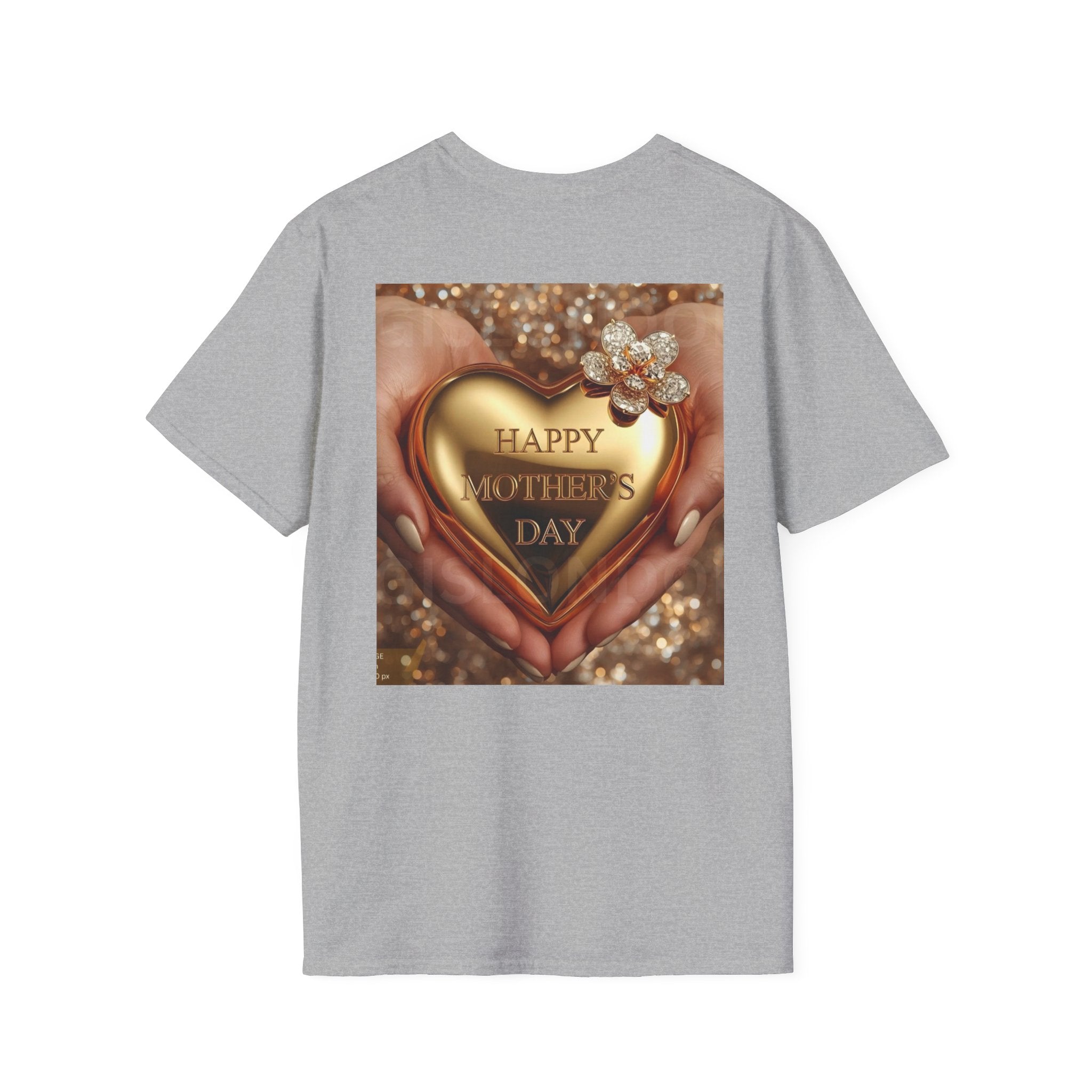 Mother's Day Heart T-Shirt — Happy Mother's Day Gold Heart Design