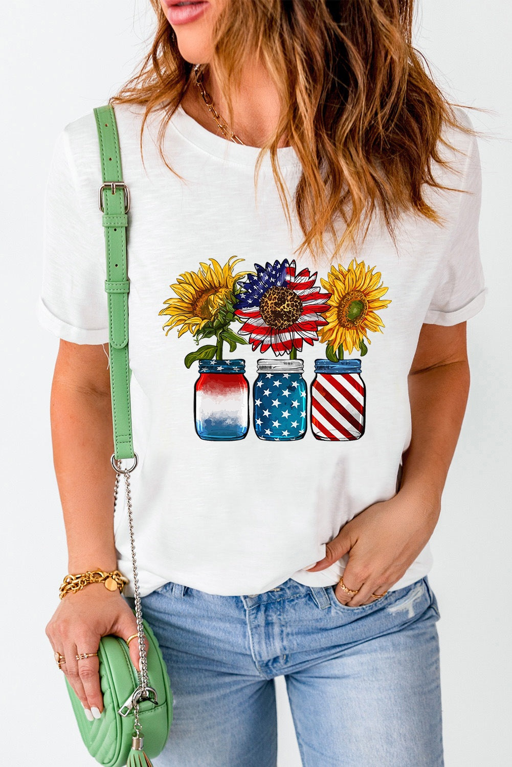 Summer Hot Sale Independence Day T-shirt Cotton