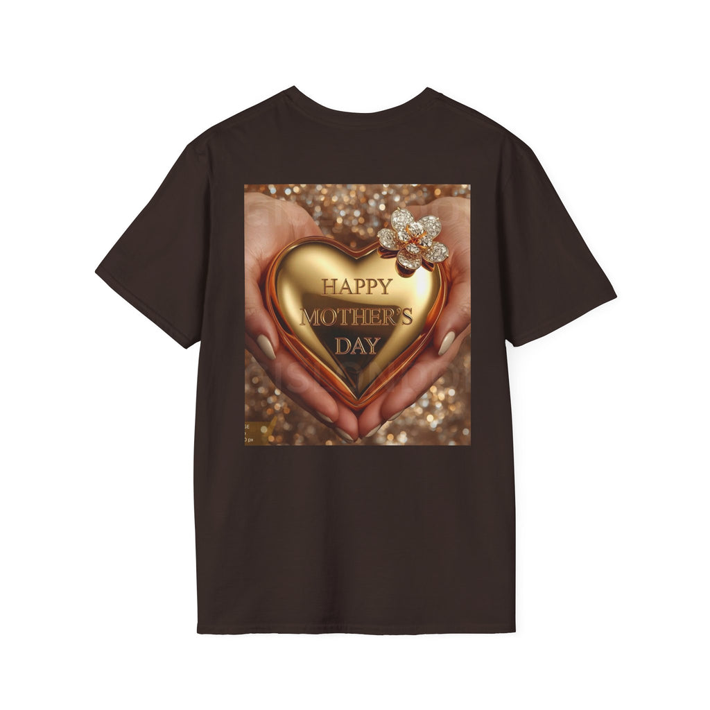 Mother's Day Heart T-Shirt — Happy Mother's Day Gold Heart Design