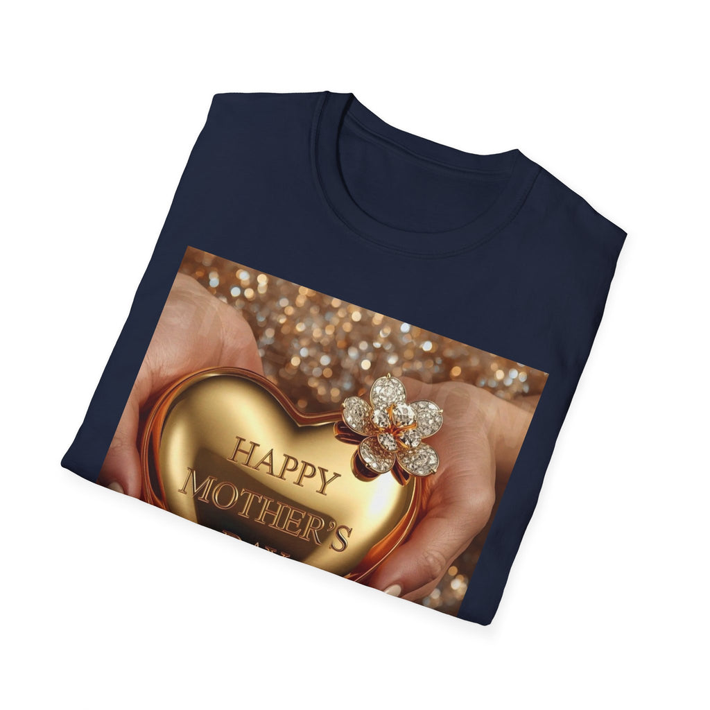 Mother's Day Heart T-Shirt — Happy Mother's Day Gold Heart Design