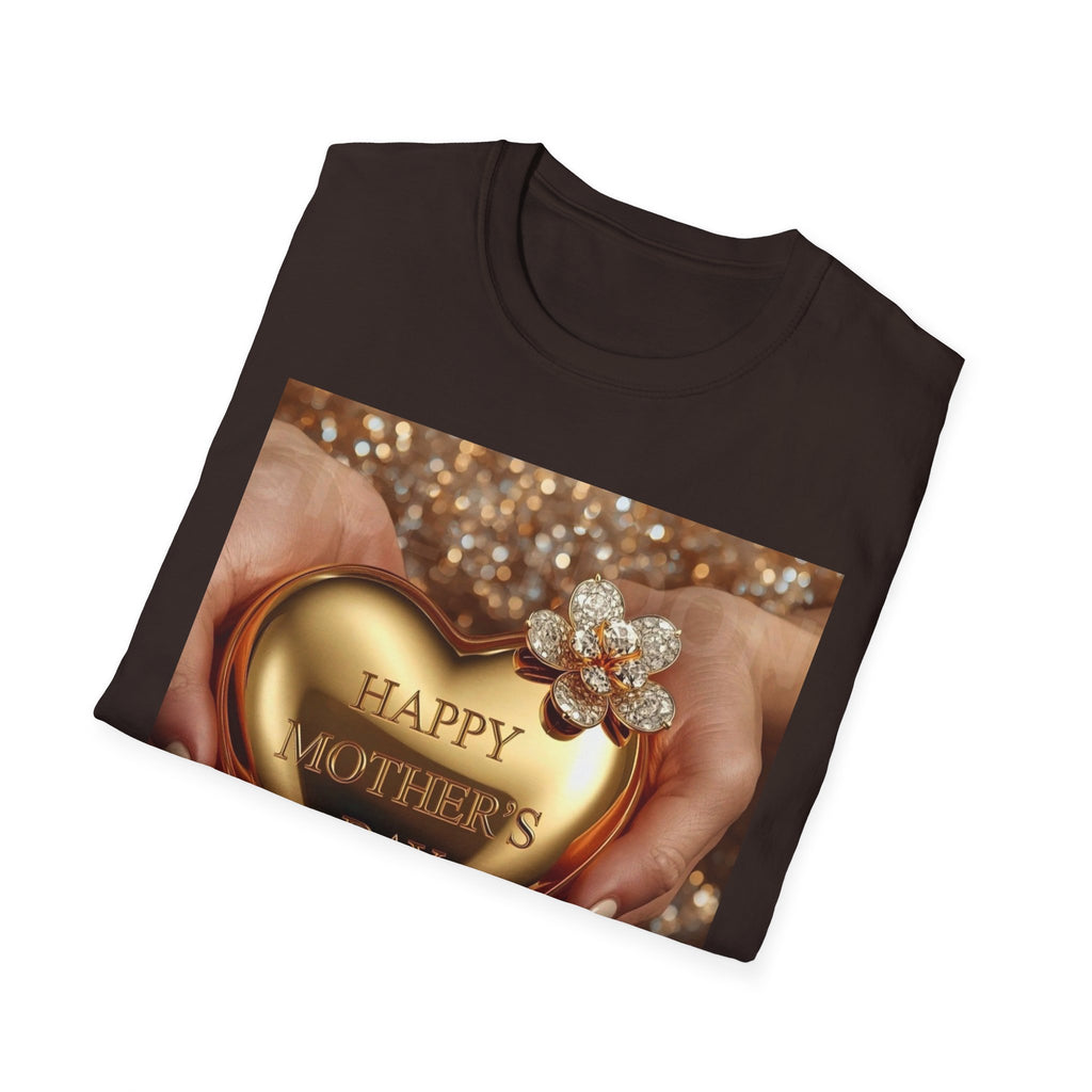 Mother's Day Heart T-Shirt — Happy Mother's Day Gold Heart Design