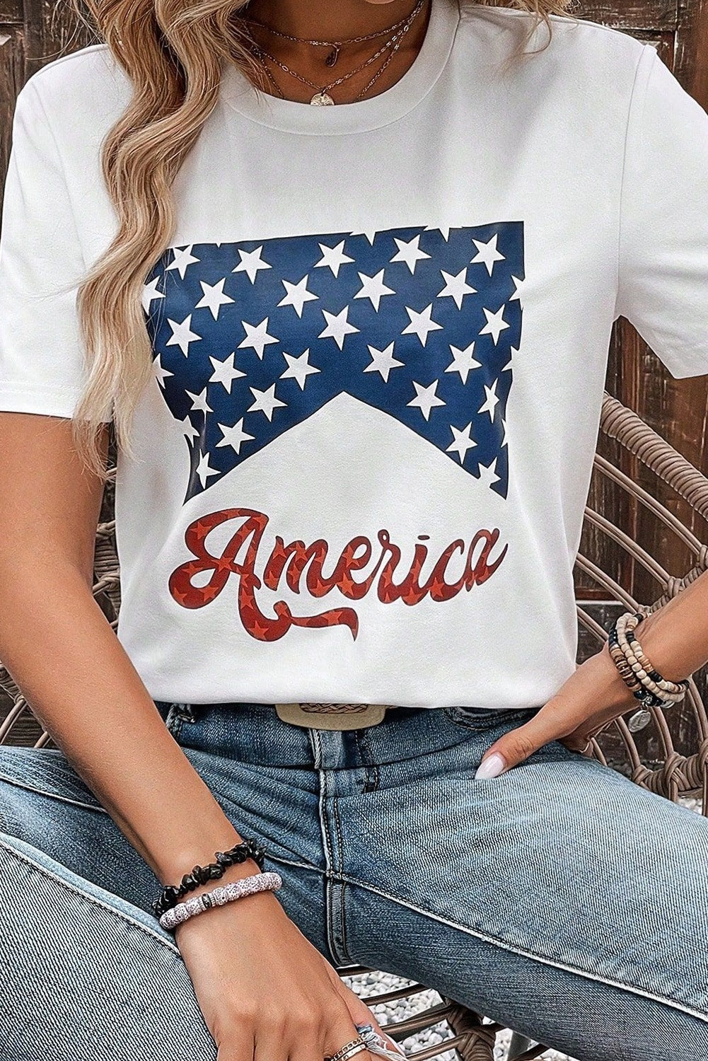 Summer Hot Sale Independence Day T-shirt Cotton