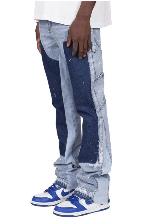 European And American Men's Denim Work Pants