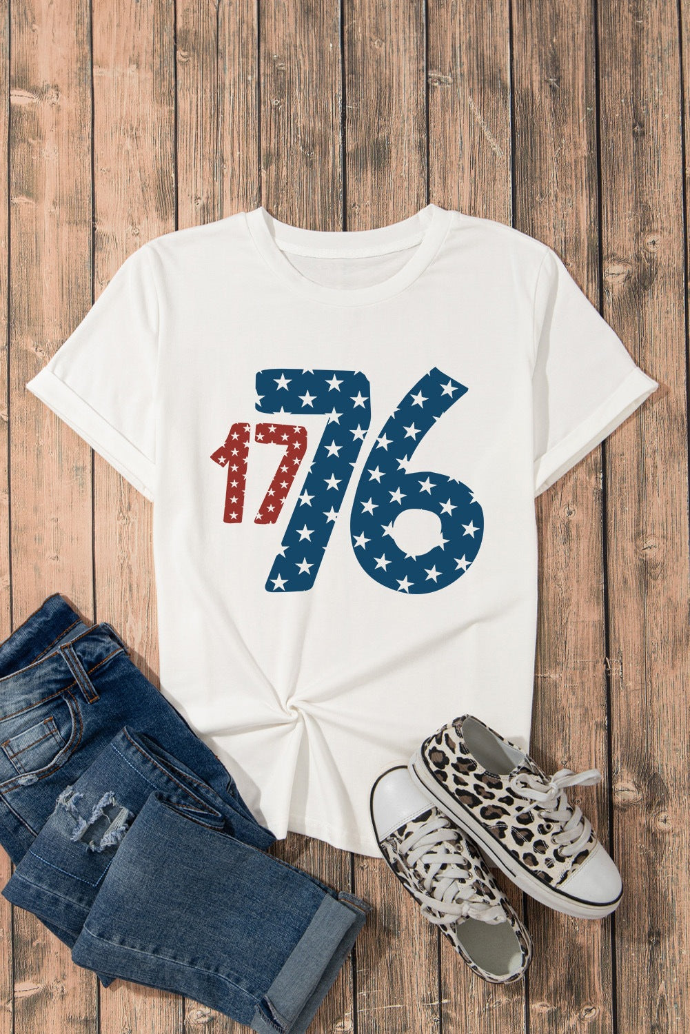 Summer Hot Sale Independence Day T-shirt Cotton